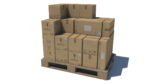 Pallet with Boxes Low poly