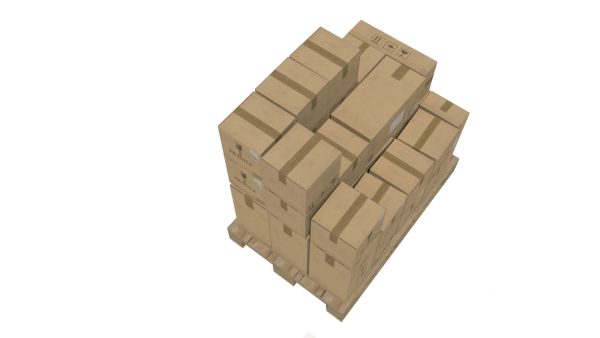 Pallet with Boxes Low poly