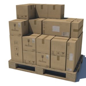 Pallet with Boxes Low poly