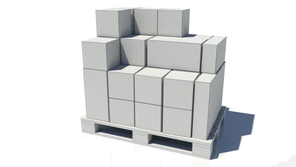 Pallet with Boxes Low poly