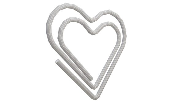 Paper Clip Heart Shape Metal