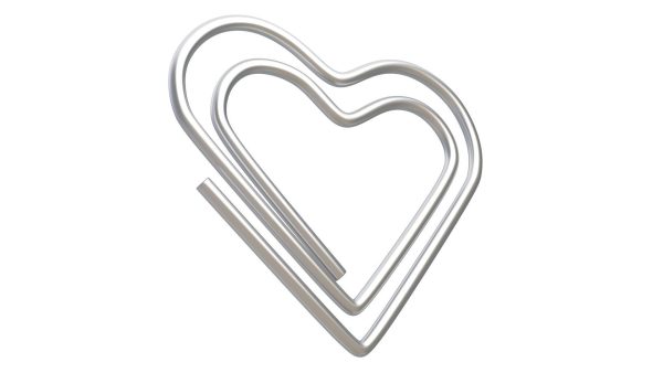 Paper Clip Heart Shape Metal