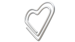 Paper Clip Heart Shape Metal