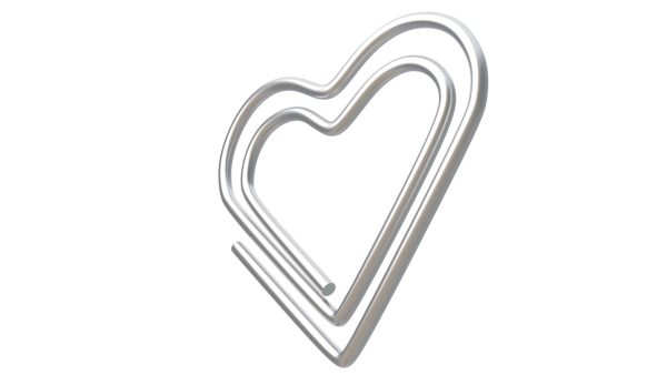 Paper Clip Heart Shape Metal