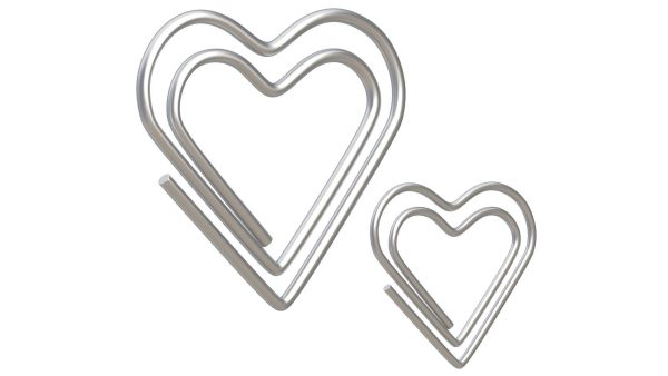 Paper Clip Heart Shape Metal