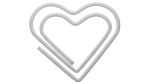 Paper Clip Heart Shape Metal