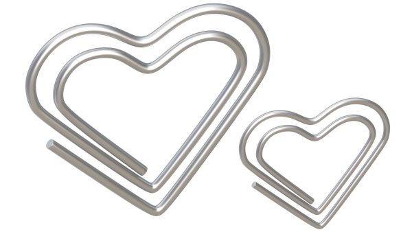 Paper Clip Heart Shape Metal