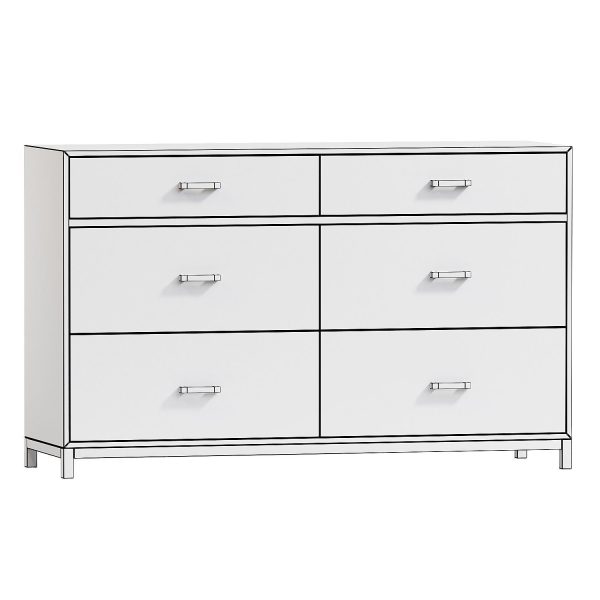 Parke Charcoal Wood 6 Drawer Kids Dresser