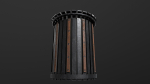 PBR Black Metal Trashbin