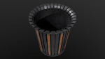 PBR Black Metal Trashbin