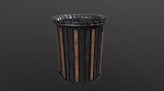 PBR Black Metal Trashbin