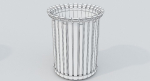 PBR Black Metal Trashbin