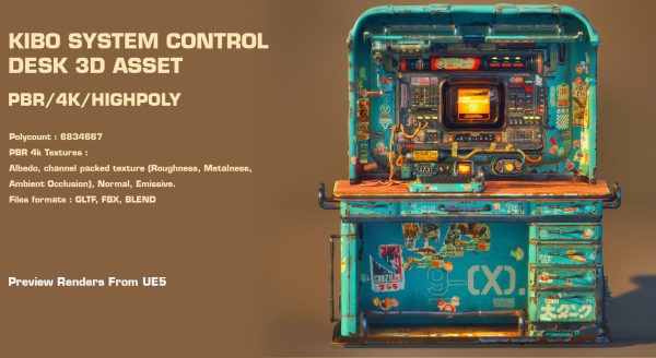 PBR Control Desk 3d asset