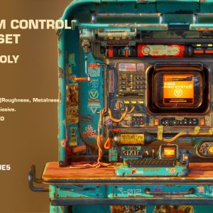 PBR Control Desk 3d asset