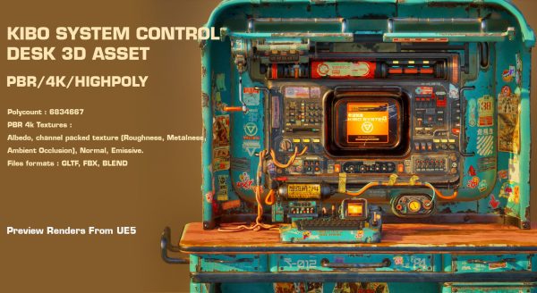 PBR Control Desk 3d asset