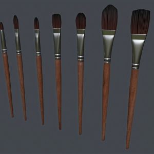 pbr-paint-brushes-3d-model-low-poly-fbx-blend