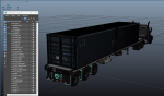 Peterbilt 377 container truck