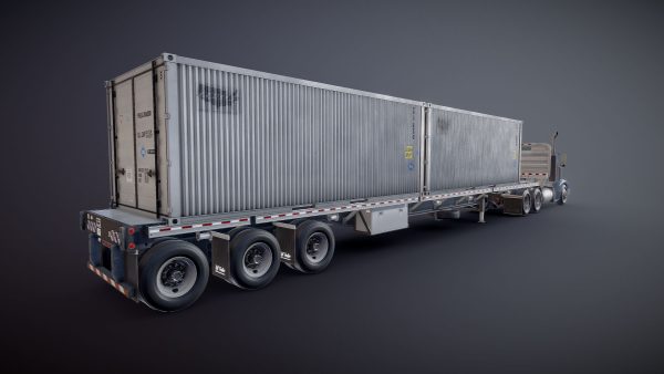Peterbilt 377 container truck