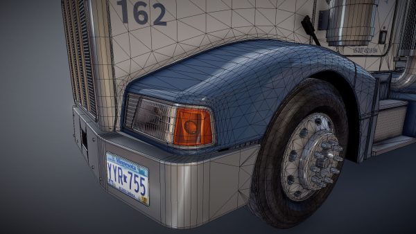 Peterbilt 377 container truck