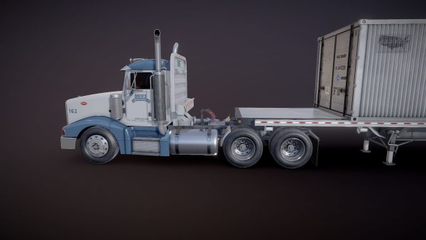 Peterbilt 377 container truck