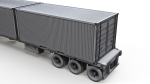 Peterbilt 377 container truck