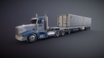 Peterbilt 377 container truck