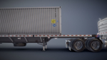 Peterbilt 377 container truck