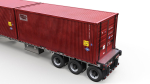 Peterbilt 377 container truck