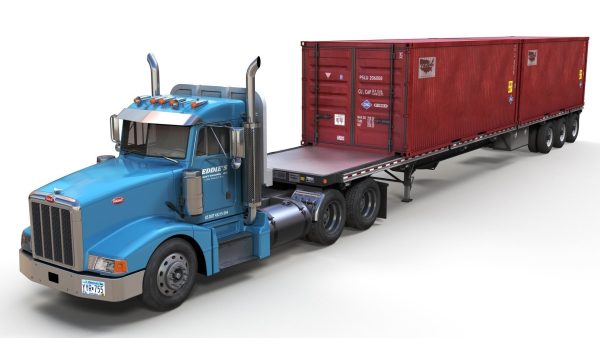 Peterbilt 377 container truck
