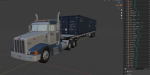 Peterbilt 377 container truck