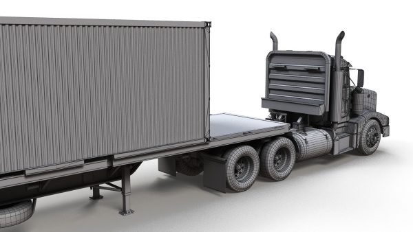 Peterbilt 377 container truck