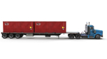Peterbilt 377 container truck