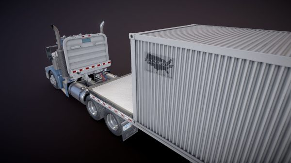 Peterbilt 377 container truck