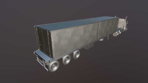 Peterbilt 377 container truck