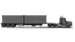 Peterbilt 377 container truck