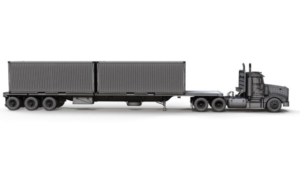 Peterbilt 377 container truck
