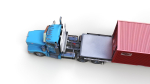Peterbilt 377 container truck