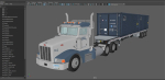 Peterbilt 377 container truck