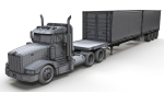 Peterbilt 377 container truck