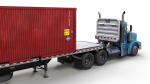 Peterbilt 377 container truck