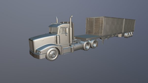 Peterbilt 377 container truck