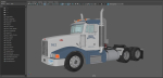 Peterbilt 377 daycab truck