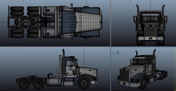Peterbilt 377 daycab truck