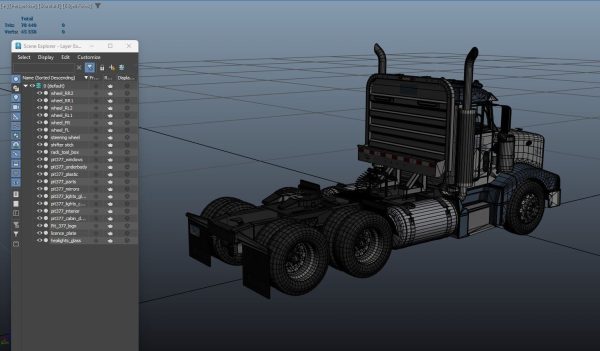 Peterbilt 377 daycab truck
