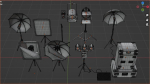 Photo Studio Accessories 3D Model Pack