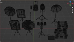 Photo Studio Accessories 3D Model Pack