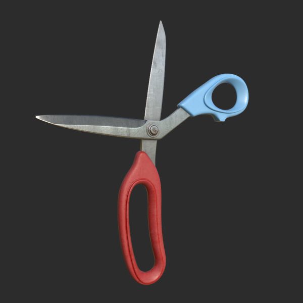 Photoreal Scissors High and Low Poly
