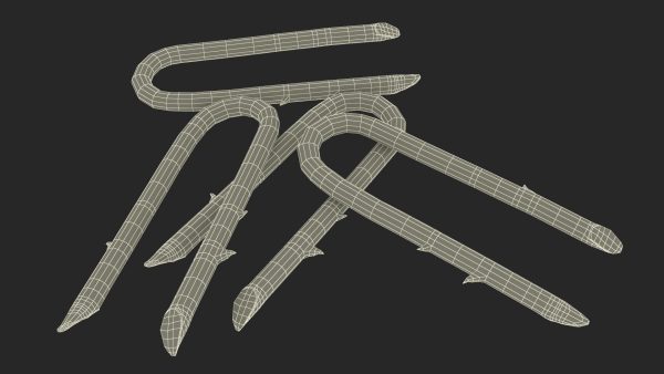 Pile of U-type Flat Head Nails Double Barbed