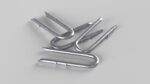 Pile of U-type Flat Head Nails Double Barbed