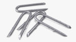 Pile of U-type Flat Head Nails Double Barbed